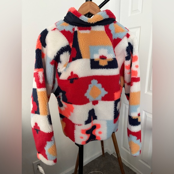 NWT FREE PEOPLE MOVEMENT Hit The Slopes Printed Fleece Jacket | Coral Carpet - Picture 11 of 11